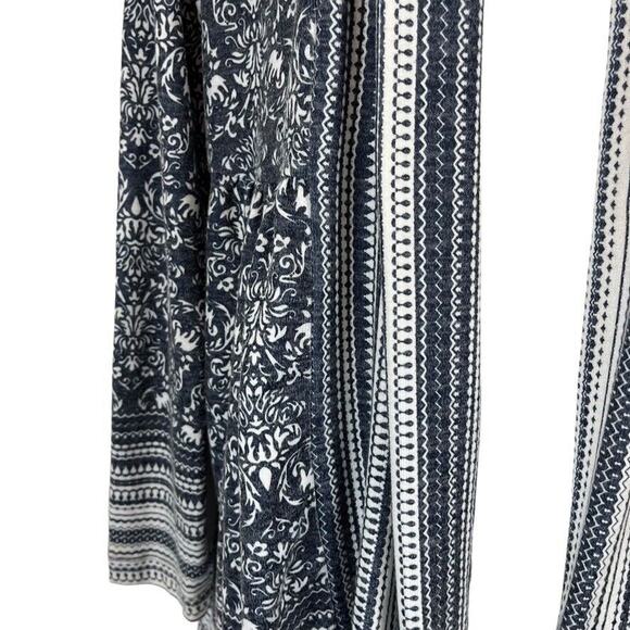 One September Anthropologie Womens Stretch Knit Navy Open Cardigan Sweater sz S - Picture 6 of 16